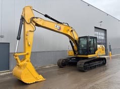 2026 Caterpillar 323D3 crawler excavator, side view