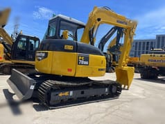 2016 Komatsu PC78US-6 crawler excavator, rear three-quarter view