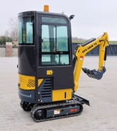 APS OKW12 mini excavator, rear three-quarter view