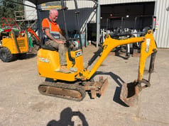 2014 JCB 080 mini excavator side view