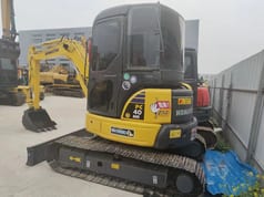 2018 Komatsu PC40MR mini excavator, rear three-quarter view