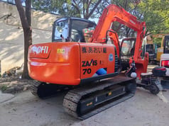 2013 Hitachi Zaxis 70 mini excavator, rear three-quarter view