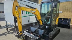 Sany SY18C mini excavator, front three-quarter view