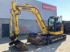 2021 Komatsu PC88MR-11EO mini excavator, side view
