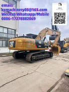 2023 Caterpillar 329D L crawler excavator, rear three-quarter view