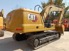 2023 Caterpillar 320GC crawler excavator rear three-quarter view 2023 Caterpillar 320GC crawler excavator rear three-quarter view