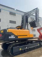 2024 Hyundai HX340HD excavator, rear three-quarter view 2024 Hyundai HX340HD excavator, rear three-quarter view