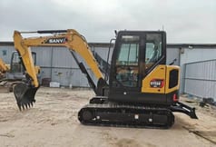 2024 Sany SY55U mini excavator, side profile view