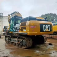 Caterpillar 336D Crawler Excavator, rear three-quarter view