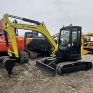 2023 Yanmar VIO35 mini excavator, front three-quarter view