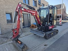 2024 Yanmar SV22 ADVANCE mini excavator, front three-quarter view