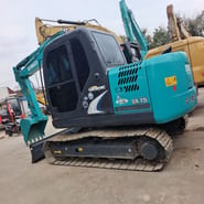 2024 Kobelco SK75 mini excavator, side view