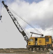 1972 Menck M154 dragline, side profile view
