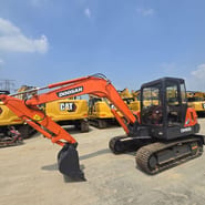 2021 Doosan DH55 mini excavator, side view 2021 Doosan DH55 mini excavator, side view
