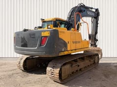 2011 Volvo EC160CL crawler excavator, rear three-quarter view