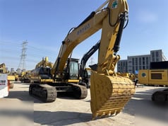 2025 Caterpillar 330D crawler excavator, front three-quarter view