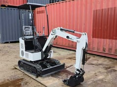 2025 JPC KV12 mini excavator, three-quarter front view