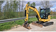 2022 Caterpillar 303.5 crawler excavator, side view 2022 Caterpillar 303.5 crawler excavator, side view