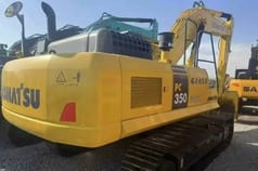 2024 Komatsu PC350LC-8 crawler excavator, rear three-quarter view