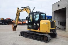2018 Caterpillar 308E2CR mini excavator, rear three-quarter view 2018 Caterpillar 308E2CR mini excavator, rear three-quarter view