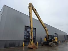 2018 Caterpillar 336FL long reach crawler excavator, side view