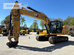 2022 Caterpillar 320-07D crawler excavator, side view