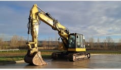 2019 Caterpillar 325F CR crawler excavator, side profile view