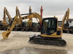 Mitsubishi 308D crawler excavator, side view Mitsubishi 308D crawler excavator, side view