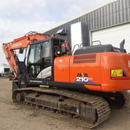 Hitachi Zaxis 210LC crawler excavator, side view Hitachi Zaxis 210LC crawler excavator, side view