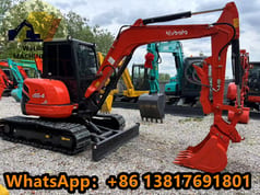 2024 Kubota U55-4 mini excavator, side profile view