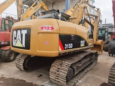 2018 Caterpillar 315D crawler excavator rear three-quarter view