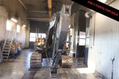 2006 Volvo EC140BLC crawler excavator, front view of dismantled machine