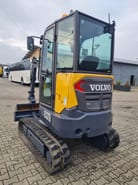 2018 Volvo EC27D mini excavator, rear three-quarter view