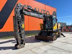 2017 Volvo EW210D wheel excavator, front three-quarter view