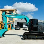 2022 Kobelco SK135SR crawler excavator, side view