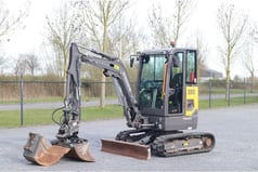 2021 Volvo ECR25 electric crawler excavator, side view