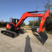 2023 Yanmar VIO80 mini excavator, side profile view