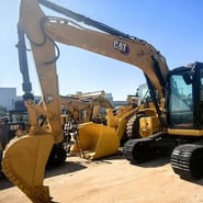 2022 Caterpillar 312GC crawler excavator, side profile view