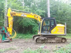 2023 JCB 150X LC crawler excavator side view