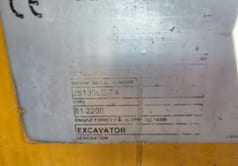 2013 JCB JS130LC crawler excavator identification plate