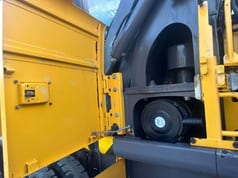 2014 Volvo EW210D material handler engine compartment view
