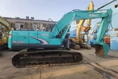 2019 Kobelco SK200-8 crawler excavator, side view