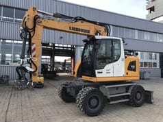 2023 Liebherr A918 Compact wheeled excavator side view 2023 Liebherr A918 Compact wheeled excavator side view