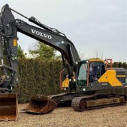 Volvo EC250E crawler excavator, side view