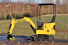 2025 APS KME08 mini excavator, side profile view