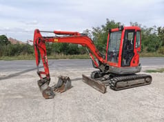 2010 Kubota U35-3 mini excavator, side profile view