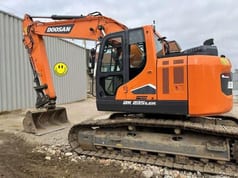 2022 Doosan DX235LCR crawler excavator side view