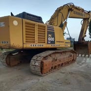 Komatsu PC600 LC-8 crawler excavator, rear three-quarter view