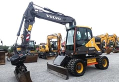 2017 Volvo EWR150E wheel excavator, front three-quarter view 2017 Volvo EWR150E wheel excavator, front three-quarter view