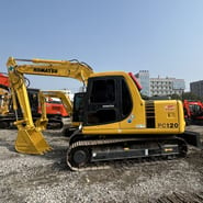 2014 Komatsu PC120-8 crawler excavator, side profile view 2014 Komatsu PC120-8 crawler excavator, side profile view